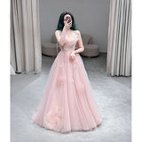 2025 Banquet evening dress women's 2025 spring new banquet super fairy one-word shoulder toast dress host performance dress dress