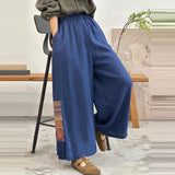 themeisles Foreign Trade Export Aunt Women's Casual Pants Art Retro Minority Daddy Pants Summer  New Cropped Pants