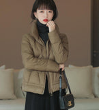 Hot casual winter fashion explosion short small light bread jacket stand-up collar duck down warm down jacket women