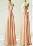 tmallworld Pink Bridesmaid Dresses,  Simple Pretty Soft Pink Prom Dresses, Lovely Party Dresses