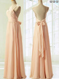 tmallworld Pink Bridesmaid Dresses,  Simple Pretty Soft Pink Prom Dresses, Lovely Party Dresses