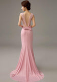 tmallworld Pink Long Elegant Party Dress, Pink Formal Dress, Pink Party Dress