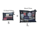 themeisles  Mini Mesh Cosmetic Bag Women Portable Lipstick Bag Makeup Bag One Set Makeup Pouch Toiletry Bag Necessarie Feminina Kosmetyczka