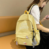 Back to school  Fashion Simple Letter Women Backpack Girl Boy Laptop Rucksack Student Lovers School Bag Femal Shoulder Travel Mochila