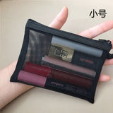 themeisles  Mini Mesh Cosmetic Bag Women Portable Lipstick Bag Makeup Bag One Set Makeup Pouch Toiletry Bag Necessarie Feminina Kosmetyczka