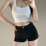 themeisles Leisure, Lazy, Popular Temperament, Fashion Trend, New Summer Hong Kong Style Jeans, Shorts, And Handsome Women