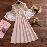 themeisles girl plaid vestidos New summer fashion short sleeve women kawaii dress