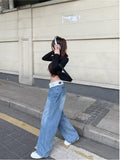 themeisles Autumn New Products Jeans Women Clothes For Teenagers Y2k Aesthetic Clothing Vintage Harajuku Women's Slacks Fashion Baggy Pants