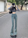 themeisles Women Pant Woman Jeans High Waist Denim Pants Wide Leg Denim Clothing Blue Jeans Vintage Quality  Fashion Straight Pants