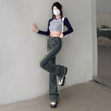 themeisles Micro Flared Pants, Spring And Autumn Pants, High Waisted Jeans, Minimalist New Style, Fashionable Harajuku Women's Trend