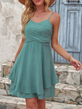 themeisles Sexy Short Dresses For Women Summer Casual Slim Backless Holiday Beach Sundress Fashion Green V Neck A-line New In Dresses