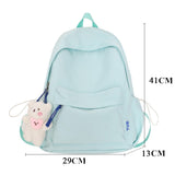 themeisles  Women Mochila Fashion Cute Girls Bookbag for Schoolbag Summer Teens Student Backpack Laptop Rucksack Solid Travel Bag