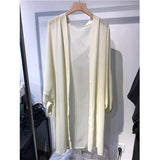 themeisles long Jacket Women Summer Thin Loose See-through Sunscreen Pure Long Sleeve Sexy  Coat Chiffon Bohemian Female New Fashion Tops