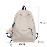 Back to school  Fashion Teens Bookbag Simple Women Rucksack Travel Bag Mochila High School Schoolbag for Girls Boys Black Backpack