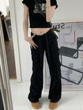 themeisles trousers summer popular light-colored women's new temperament trend wide-leg pants Japanese fashion zipper jeans