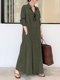 themeisles Summer New Dresses for Woman Fashion Striped Cardigan Loose Large Casual Temperament Commuter Irregular Women's Long Dress Tops