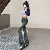 themeisles Micro Flared Pants, Spring And Autumn Pants, High Waisted Jeans, Minimalist New Style, Fashionable Harajuku Women's Trend