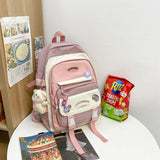 BACK TO SCHOOL  Fashion Women Backpack Cute Nylon Waterproof Set Bag Rucksack Teens Kawaii Bookbag for Girls Schoolbag Travel Mochila