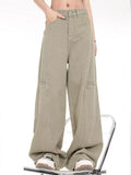 themeisles Genuine Spring And Autumn Jeans Fashionable, Relaxed, Loose, Slim, Versatile Wide Leg Pants For Women's Jeans