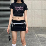 themeisles 2000s Aesthetic Knitted Skirt y2k Fairy Grunge Low Waist Short Skirt Summer Clothes for Women Harajuku Skirts Basic Streetwear