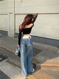 themeisles Autumn New Products Jeans Women Clothes For Teenagers Y2k Aesthetic Clothing Vintage Harajuku Women's Slacks Fashion Baggy Pants