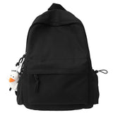 BACK TO COLLEGE   Trendy Men Rucksack Fashion Simple Solid Color Bookbag Teenager Women Backpack Girl School Bag Black Laptop Mochila