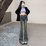 themeisles Micro Flared Pants, Spring And Autumn Pants, High Waisted Jeans, Minimalist New Style, Fashionable Harajuku Women's Trend