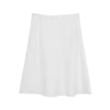 themeisles White Satin Long Skirt Women vintage elegant Low Waist A-line Slim Silk sexy Y2k Midi Skirt Summer Party Skirts