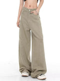 themeisles Genuine Spring And Autumn Jeans Fashionable, Relaxed, Loose, Slim, Versatile Wide Leg Pants For Women's Jeans