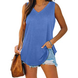 themeisles Womens Tank Tops V Neck Basic Solid Color Casual Flowy Summer Sleeveless