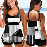 Women's Swimwear Tankini Sets Swimwear Women Monokini Swimsuits Bathing Suit Bikinis Beachwear Print Sexy Tank Two Piece Plus Size 5XL Fit 230414