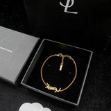 Gold Color Women Luxury Designer Bracelets Necklace Earrings Simple Y Pendant Couple Bracelets Fashion Sets Wholesale