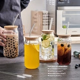 1 Set Cup(1pc 630ML Water Cup +1pc Bamboo Lid + 1pc Glass Straw + 1pc Straw Brush) 21.3 Ounces ( Approximately 603.8 Grams) High Borosilicate Drinking Cups, Cute Reusable Boba Bottles, Ice Coffee Cups, Tea, For Restaurant Eid Al-Adha Mubarak