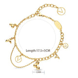 small flower bracelet designer for women non tarnish stainless steel 18k gold plated charm bracelet luxe fashion fine jewelry woman girl birthday gift daily outfit