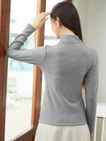 Cozy Long Sleeve Thermal Top - Women's Slim Fit Mock Neck Underwear for Fall & Winter - Plush Lined, Soft, Breathable, and Warm Lingerie for Cold Weather