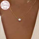 Dainty Freshwater Pearl Pendant Necklace For Women 925 Sterling Silver Hypoallergenic Golden Necklace Valentine's Day Elegant Fine Jewelry Gift