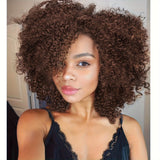 6 Inch Afro Bomb Curly Wig - Heat Resistant Fiber, Kinky Curly Synthetic Full Wig for Women, Side Part, Short Length, Natural Looking, Easy to Style, Breathable, Comfortable to Wear