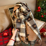 Winter Scarf For Women, Soft Polyester Blend, Mature Style Windproof, Snowproof, Decorative And Warm Throw Scarf