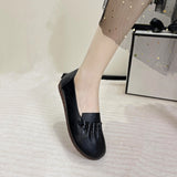 Elegant Women's Oxford Shoes - Soft, Lightweight Sole with Ruched Design - Versatile Slip-ons for Daily Comfort and Style