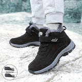 Men's Winter Fashion Snow Boots - Warm, Non-Slip, Durable With Hook-and-loop Fastener Closure, Comfortable Ankle High In Multiple Colors