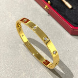 Bracelet designer jewelry braclet gold bracelets bangles classic fashion men women unisex stainless steel texture non fading with screwdriver screw bracelet