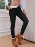 Women's High-Waist Fleece-Lined Leggings - Stretchy, Slimming & Warm for Winter