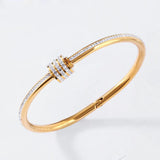 Love Gold Bracelet nail bracelet Designer Bangles for Women Mens Stainless Steel Alloy Armband18K Plated Gold Silver Rose Jewelry Diamond Bracelets