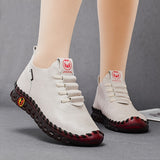 Womens Stylish Platform Slip-On Sneakers - Ventilated, Non-Slip & Ultra-Lightweight - Fashion Lace-Up Design for All-Day Comfort