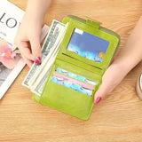 Vintage Mini Bifold Wallet, Zipper Around Coin Purse, Women's Retro Clutch & Credit Card Holder (11.99cm X 10.01cm X 3.0cm)