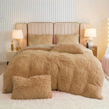 3-Piece Luxurious Plush Duvet Cover Set – Cozy & Soft Bedding, Perfect for Bedroom Comfort, Ideal for Guest Rooms and Dorm Aesthetic