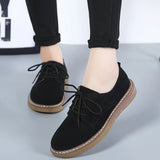 Womens Oxford Shoes - Fashionable Solid Hue, Pillow-Soft Platform - Ultra-Lightweight, Comfortable Lace-Up Design for Everyday Wear