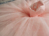 tmallworld Pink Tulle with Beaded Lovely Formal Gown, Charming Pink Sweet 16 Gowns, Evening Gowns