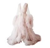 Maternity Robes Boutique Occasion Dresses Women Long Tulle Bathrobe Dress Photo Shoot Birthday Party Bridal Fluffy Evening Sleepwear Custom Made Gown