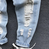 1-6yrs,Brand Pants Kids Trousers Fashion Girls Jeans Children Boys Ripped Jeans Kids Fashion Denim Pants Baby Casual Infant Boys